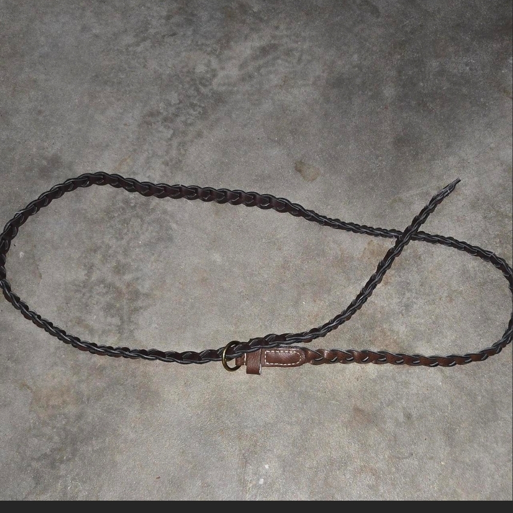 Braided Brown Leather Men’s Belt